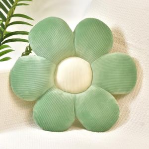 FSRONGXI Coussin décoratif à motif de marguerites - Joli coussin de sol - Esthétique - Pour lit, canapé, chaise - 38 cm (vert) (Rong-518X, neuf)