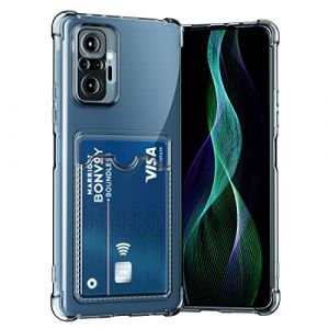 AKABEILA Coque pour Xiaomi Poco F5 / Redmi Note 12 Turbo &Eacute;tui de protection avec compartiment pour cartes Transparent Silicone Mobile T&eacute;l&eacute;phone &Eacute;tui Souple Souple Antichoc Souple (AKABEILA, neuf)