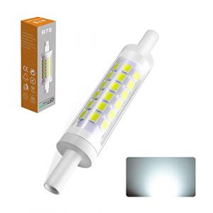 BVCL Ampoule LED R7S 78mm, dimmable, 500lm, 5W LED Equivalent R7S 78mm 45W Ampoule halogène, IC Courant Constant a Ampoule Pas d'effet stroboscopique, AC100-230V (BVCL, neuf)