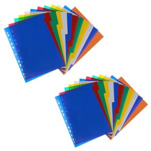 Lot De 24 Feuille Intercalaires Classeur A4 12 Positions, Intercalaire Plastique Intercalaires Multicolore pour Classeur, pour Classeur A4 Format ou Organisation de Documents, pour Classeur à Anneaux (WWYSSZ, neuf)