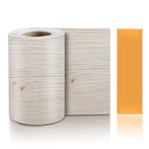 TECDW Frise autocollante grain de bois - 10 cm x 10 m - Film autocollant - Plinthes - Papier contact bois - Pour meubles, porte, fen&ecirc;tre, sol, carrelage mural (DUNWEI, neuf)
