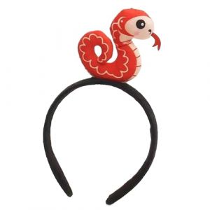 Bandeau Année Du Serpent, Bandeau En Peluche Animal, Bandeau De Costume 2025, Matériau En Peluche Douce, Durable Et Durable, 16 Cm, Rouge/Orange/Vert, Pour Filles (zeyuec, neuf)