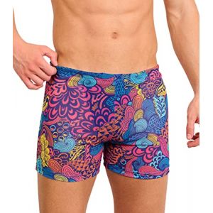 Kiniki Short de Bain Transbronzant pour Homme (5&egrave;me G&eacute;n&eacute;ration) - Floral Wave (Kiniki Exclusive TanThrough Swimwear & Underwear, neuf)