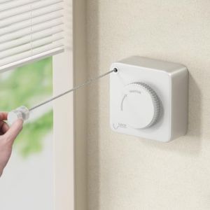 MUSTORN Fil Linge Extérieur Retractable Support Mural, Extensible Corde A Linge Retractable Interieur Etendoir Linge Exterieur Etendoir Mural Exterieur Sechoir Mural Interieur 4.6m(Blanc) (Mustorn, neuf)