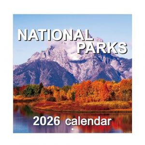 Calendrier Mural 2026 - Calendrier Mensuel de Paysages Naturels,Motifs Naturels Janvier &agrave; D&eacute;cembre 2026 Organiseur pour &Eacute;cole Maison Bureau (sapcetall, neuf)