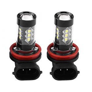 Aramox H11 Led Ampoules Antibrouillard LED H11 H8, 2 Ampoules de Phare LED 80 W, Ampoules de Feux Diurnes 12 V &agrave; 24 V pour Voitures, Camions, SUV, Camionnettes, Blanc 6000 K (Seinad, neuf)