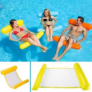 Sinwind Multi Usage Flottantes Hamac, Flotteur Gonflable Piscine 4 -en-1Flottant de inclinable Flotteur Hamac Hamac d'eau Multi-Usage Pliable Flottantes Hamac Portable Flotteur Ultral&eacute;ger (Jaune) (Saisilun, neuf)