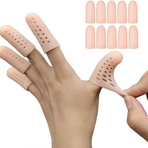 ZLXFT Protège Doigts en Gel,10pcs Protecteur de Doigt,Respirant Protege Doigt Respirants en Silicone Protecteur de Doigt de Gel pour Déclencher les Doigts fissuration des doigts,arthrite des doigts (DONGWAN, neuf)