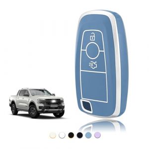 TOOMUME Coque Clé TPU, Etui Clé Étui Clé Adapté pour Ford Ranger Raptor Mondeo Mustang Edge Ecosport Custom Kuga Fiesta Focus S-Max Lincoln, Couvre Clef Cache Cle Voiture Telécommande - Smart Key (TOOMUME, neuf)