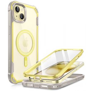i-Blason Ares Coque pour iPhone 15/iPhone 14/iPhone 13 [6,1''] Compatible avec MagSafe [Protection d'&eacute;cran int&eacute;gr&eacute;e] Coque de Protection int&eacute;grale Antichoc Transparente (Jaune) (Fast Media Ships From USA, neuf)