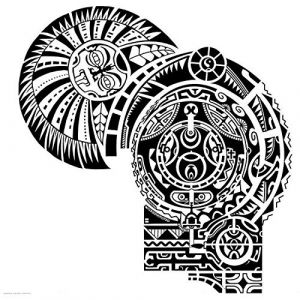 Tatouages ​​Temporaires Imperméables Papier Autocollant Dwayne Johnson Totem Grand Art Corporel (27x21cm) (totem) (MALKRIS, neuf)