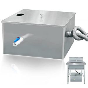 IELSH Commercial Intercepteur de Piège à Graisse en Acier Inoxydable, Séparateur de Graisse Professionnel pour Cuisine et Restaurant, Séparateur D'huile et d'eau, Bac à Graisse (ZhiPing Bai, neuf)