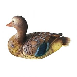 Fdit Sculpture de canard, d&eacute;coration pour bassin flottant, d&eacute;coration pour piscine de jardin, statue de canard en r&eacute;sine avec mat&eacute;riau robuste, pour bassin de jardin, p&ecirc;che (Aqur2020, neuf)