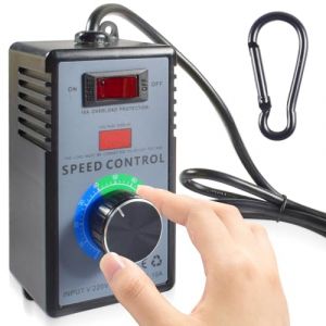 Variateur de Vitesse pour Moteur AC 230V 10 A 4000W Régulateur de Vitesse, Régulateur de Tension, pour Moteur Contrôleur de Vitesse du Ventilateur Meuleuse d'angle Souffleur Perceuse Manuelle Scie (TRANSFER ONLINE, neuf)