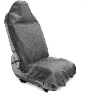 Housse pour siège de Voiture pour l'avant,Sièges arrière，Protection du siège Voiture Universelle, Housses de siège Individuelles,Coton,modèle Universel,étanche,Tissu-éponge (Siège avant-Gris) (BlueFZ, neuf)