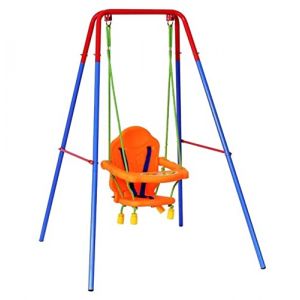 Portique Métal Baby Swing avec Portique et Siège,Balançoire Bébé Intérieur/Extérieur,Hauteur 131 cm,Traité Anti-UV,A Partir de 6 Mois,Siege balancoire Bebe (jusiZL, neuf)
