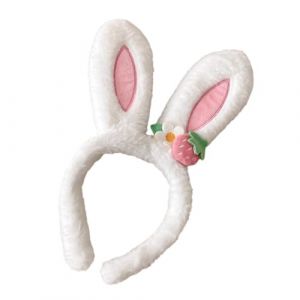 ULTECHNOVO Serre-t&ecirc;te Oreilles de Lapin Peluche Accessoire Photo pour Photomaton Serre-t&ecirc;te Cosplay Animal (Chad Bi, neuf)