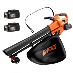AIVOLT Souffleur de Feuilles sans Fil 3 en 1 Aspirateur Broyeur de Feuilles Mortes avec 2 x 20V 4.0Ah Batterie, Bandouli&egrave;re, Sac de 40L et 2 Chargeurs pour Jardin Ext&eacute;rieur (AiVolt-Direct, neuf)