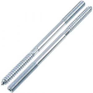 AERZETIX - C75901 - Lot de 12 Vis à double filetage M10x180 mm - goujon patte à vis - en acier (Tuning, neuf)