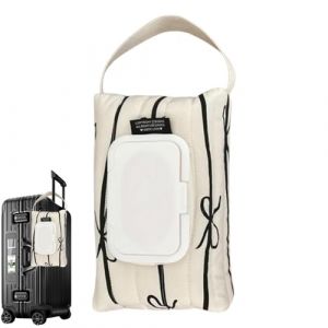 Sac conteneur de lingettes humides, distributeur de lingettes humides | Sac de rangement pour distributeur de r&eacute;cipients d'essuyage | Sac en coton pour lingettes pour b&eacute;b&eacute;, &eacute;tui rechargeable pour ling (shunba, neuf)