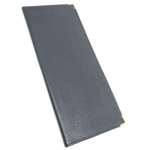 Charmoni - Pochette Porte ch&eacute;quier Long - Porte Carte cr&eacute;dit, Billet - Talon &agrave; Gauche - en Cuir (Cuir, Gris) (Charmoni, neuf)