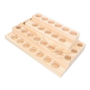 PACKOVE boîte de rangement d'huile essentielle présentoir d'huiles essentielles organisateur de porte-parfum support à huiles essentielles en bois étagère à bouteille d'huile essentielle (Spring TU, neuf)