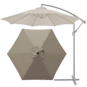 UV50+/Imperméable/Avec Air Vent Auvent Housse De Rechange Pour Parasol, Parasol De Jardin 6/8 Baleines Toile De Rechange, Tissu De Rechange Pour Parasol De Excentré (Hexagonal/Octagonal)(Color:Top Col (qqmy 666, neuf)