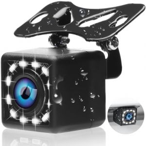OiLiehu Cam&eacute;ra de Recul avec Vision Nocturne, Camera de recul &Eacute;tanche IP67, Grand Angle 170&deg;, 12 LED Vision Nocturne Cam&eacute;ra Arri&egrave;re Voiture pour Voitures/Camions/SUV/RV + C&acirc;ble Vid&eacute;o de 6M (Liuhuzhekeji, neuf)