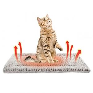 BASTOUR Coussin Auto-Chauffant pour Chat & Chien, Self Heating Cat Bed, Washable Cat Blanket for Indoor, Couverture Auto-Chauffante Tapis Thermique pour Chats, Coussin Chauffant Chat, 60x80cm(Gris) (BASTOUR-Official, neuf)