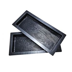 FHONYX 2 PCS Moules à béton 50x20x4cm, Bord, Palisade, Bordure de Trottoir, Imitation De Bois, pelouse Jardin, décoration Jardin, Chemin, Bricolage, pavés, Réutilisable, coulage (FHONYX, neuf)