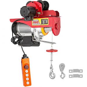 VEVOR Treuil à Câble Palan Électrique 400kg/800kg 1300W Palan à Levier en Acier 880lb/1760lb Palan Électrique à Chaine Simple/Double:12m/Min, 6m/Min pour Les Usines, Les Entrepôts et la Construction (Giaticia, neuf)