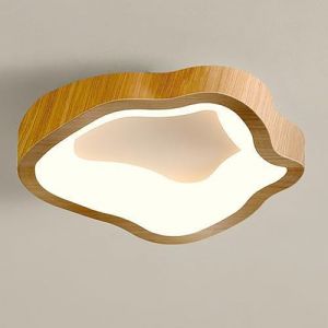 TOKTOP Plafonnier LED En Bois Nuages Lampe de Plafond Modernes Creative 12W Éclairage Luminaire Intérieur Lustre pour Chambre d'Enfants Salon Cuisine, Lumière Chaude, 20CM (Arbodary, neuf)