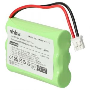 vhbw Batterie Compatible avec Motorola MBP853, MBP30, MBP668PU, MBP668CONNECTPU, MBP668 téléphone Fixe sans Fil (700mAh, 3,6V, NiMH) (ElectroPapa, neuf)