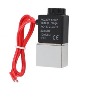 Wakects 2V025‑06 &Eacute;lectrovanne pneumatique normalement Ouvert &agrave; 2 Positions et 2 Voies &eacute;lectrovanne &agrave; air &eacute;lectrique Valve &eacute;lectromagn&eacute;tique vanne pneumatique &eacute;lectrique pour air gaz Eau(AC 220V) (Vivilan, neuf)
