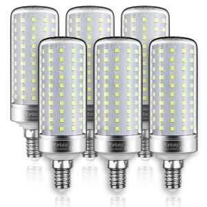 tebio Ampoules LED E14 Blanc Froid 6000K 25W 2500LM Candélabre ampoules 200W équivalent,  Argent Maïs Ampoules LED Lustre décoratifs, Non dimmable, Lot de 6 (TEBIO, neuf)