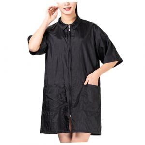 FONDOTIN Veste de Travail Imperm&eacute;able et Respirante pour Salon de Coiffure Blouse Coiffure avec Poches V&ecirc;tements pour Cuisine Noir (KIOONG, neuf)