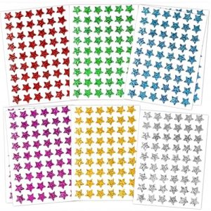 COYUN 1620 Pcs Stickers Gommettes Autocollantes, 20 Feuilles Gommettes Enfants, &Eacute;toiles Pois Autocollants Color&eacute;S, pour Stickers Scrapbooking Activit&eacute; Manuelle R&eacute;Compense Photo Cadeau DIY (HLWA RETAILS LTD UKSTORE, neuf)