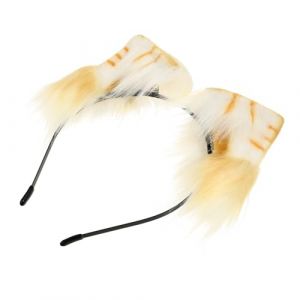 Beaupretty Serrage-t&ecirc;te D&eacute;coration De Cheveux Orange Et Blanc, Taille Unique, Serrage-t&ecirc;te De F&ecirc;te Cosplay Oreilles De Chat, Accessoire Pour Cheveux Chic, Coiffe De Performance Pour Photographe (lorianca, neuf)