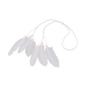 Bandeau à Plumes Indiennes, Serre-tête Indien en Plumes Bohème Hippie Femme Bandeau Plume Coiffe Indienne Bandeaux Hippie Coiffe Headband Cheveux Bohème Carnaval Costumes Accessoires (Haptre, neuf)