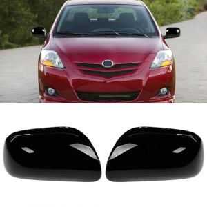 TTCR-II 2 PCS Compatibles avec Retroviseur Couvercle Toyota Yaris 2006 2007 2008 2009 2010 2011, Bo&icirc;tier R&eacute;troviseur pour Toyota Yaris Couverture Miroir, Bo&icirc;tier Miroir C&ocirc;t&eacute; Yaris Gauche + Droite-Noir (Yumzeco Yumzeco, neuf)