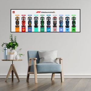 Support mural magnétique pour Lego F1 Speed Champions - Compatible avec 10 fans de voitures de course magnétiques Lego (tableau mural uniquement) - Non lumineux (bodamaike, neuf)