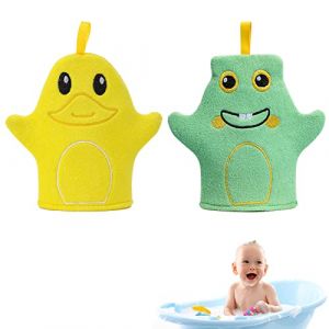 Mignon b&eacute;b&eacute; Gants de Lavage de Bain, Gants de Bain pour B&eacute;b&eacute;, 2 Pi&egrave;ces Gants de Toilette Gant de Douche Enfant pour Bain et Douche B&eacute;b&eacute; (Sweems, neuf)
