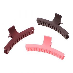 DRESSOOS Pince à Cheveux en Acrylique Lot de 3 Grosse Taille Antidérapante Élégantes Utilisation Quotidienne Pinces à Mâchoire (Mingsyue, neuf)