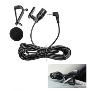 Micro Autoradio Voiture, Microphone de 3,5 mm Micro Externe Mic Compatible, Autoradio Stéréo, pour Unité Principale de Véhicule Voiture Bluetooth, pour Sony Pioneer Kenwood Alpine JVC (SUSAN ALICE MORROW-, neuf)