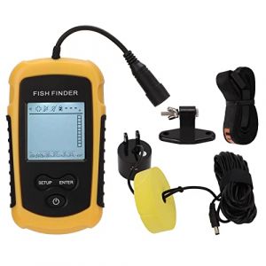 détecteur de poisson portable,Détecteur de profondeur de poisson portable, équipement de pêche pour bateau de kayak sur glace, sondeur sous-marin intelligent avec sonde pour la pêche en rivière (Haedaxua, neuf)