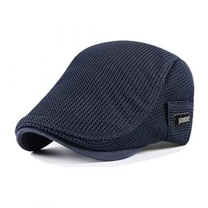 YAMEE Casquette Beret Homme été Respirant,Bérets Plate Femme Été Casquette Gavroche en Maille,Chapeau d'été en Maille Respirante pour Homme (Tour de tête 56-60cm) (YAMEE, neuf)