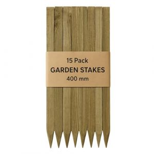 Lot de 15 piquets de chantier en bois traité, de 40 cm de long (Konrado-Garden, neuf)