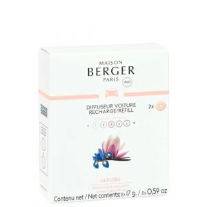 Maison Berger - Recharges Diffuseur Voiture Liliflora - Pour Diffuseur Parfum Voiture - Senteur Douce et Féminine - Diffusion Longue Durée - Pack de 2 Recharges (Maléa Déco, neuf)