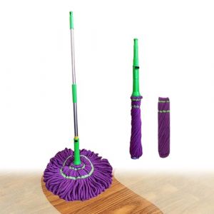 Balai Twist Ultra Absorbante - Balaitwist Mop, Balai Twister Essorage Magic Twist Mop 360 Microfibre, Manche Télescopique, pour Tous Types De Sols (2 Tête) (hgnrtsft, neuf)
