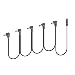 GINTOOYUN 1 &agrave; 5 voies chrysanth&egrave;me c&acirc;ble guitare p&eacute;dale alimentation Splitter c&acirc;ble DC 5,5mm x 2,1mm femelle &agrave; 5 c&acirc;ble m&acirc;le pour 9V 3A DC adaptateur fiche,adaptateur d'alimentation pour guitare(1 &agrave; 5) (FENGQLONG, neuf)